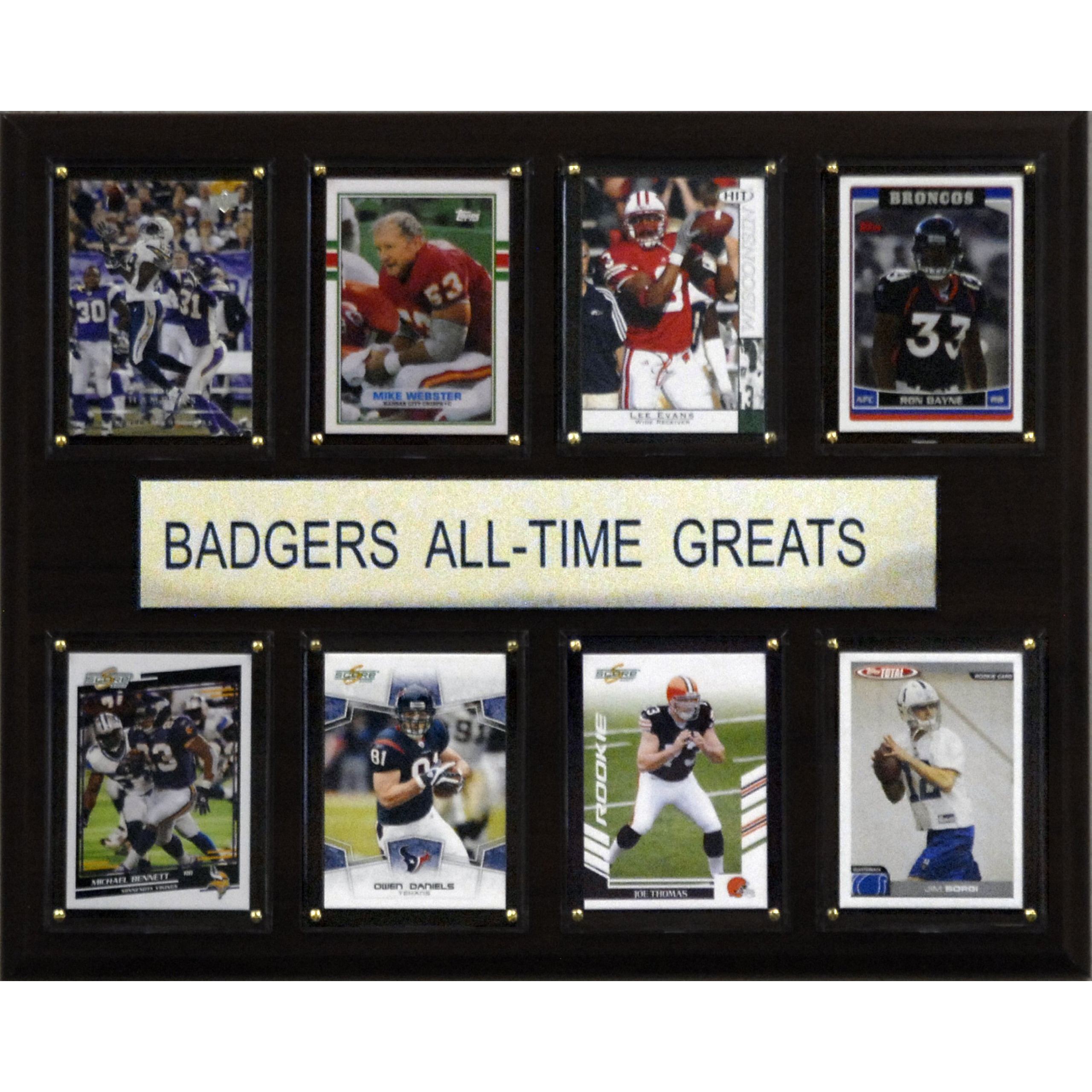 NCAA Football 12x15 Wisconsin Badgers All-Time Greats Plaque