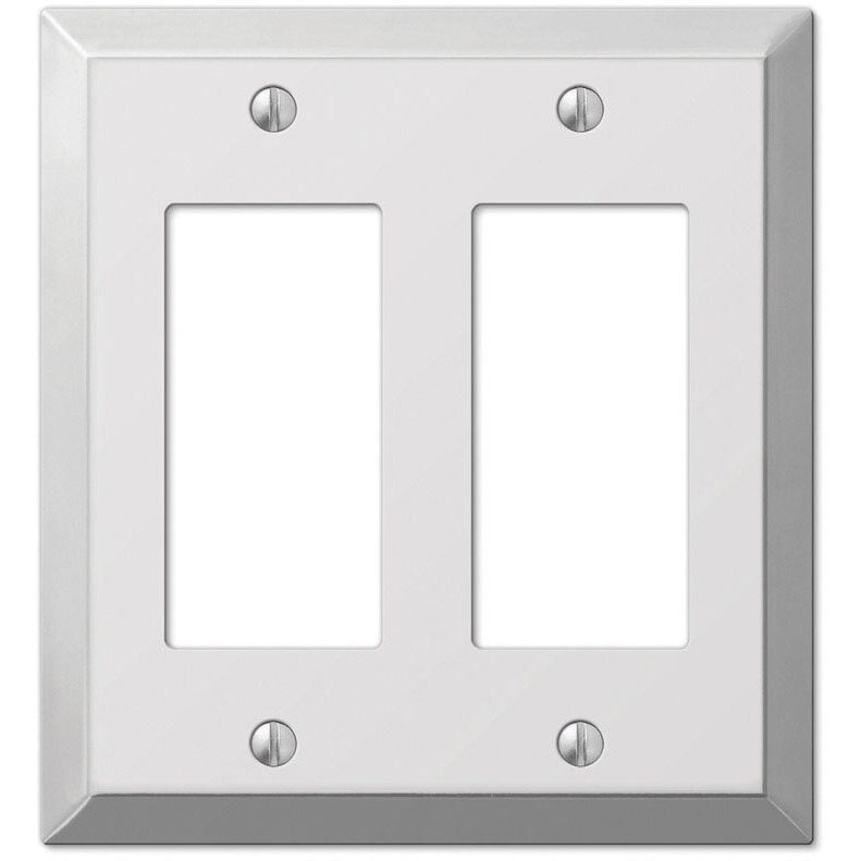 WALLPLT 2RCKR/GFCI PC (Pack of 1)