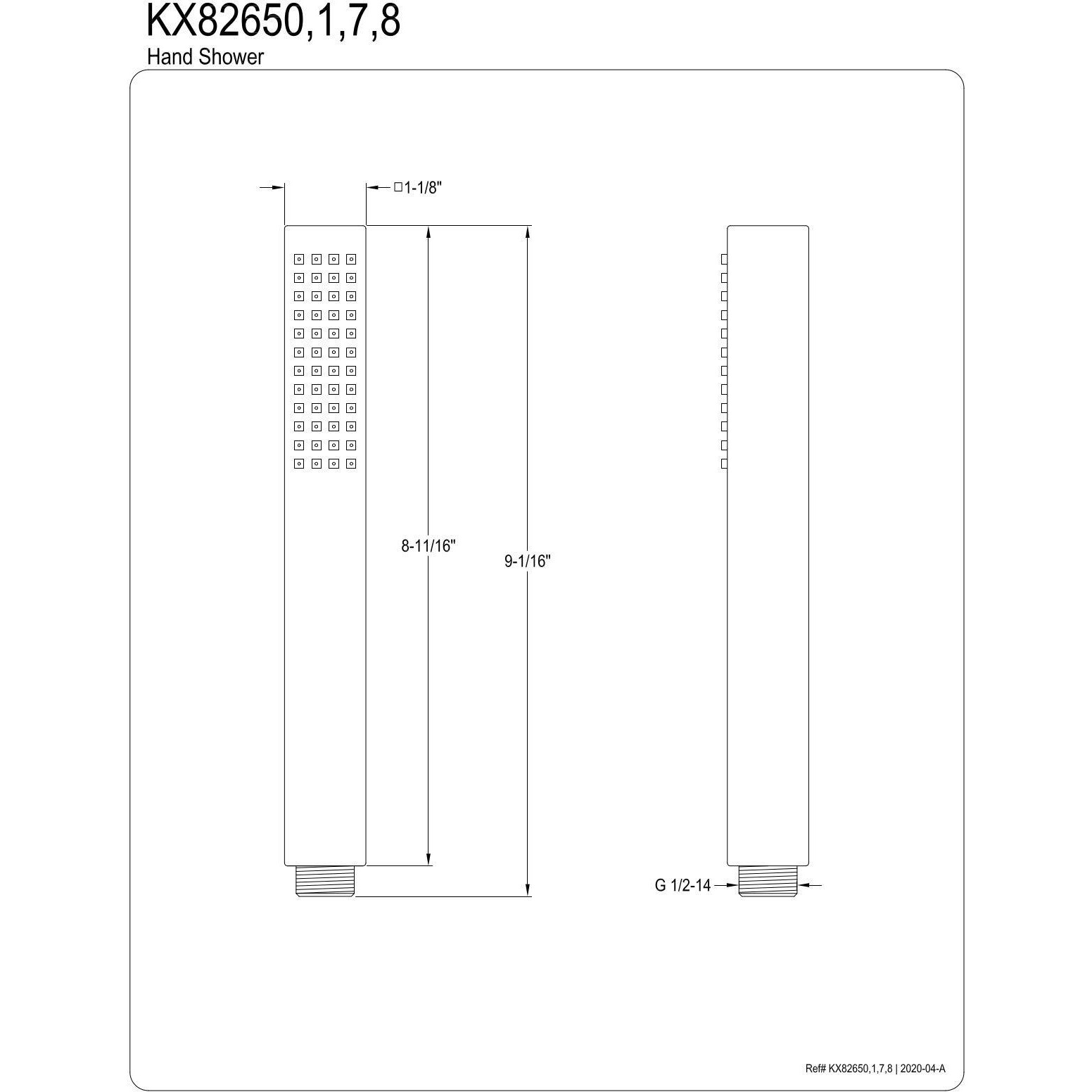 Kingston Brass KX82651 Claremont Hand Shower Head, Polished Chrome