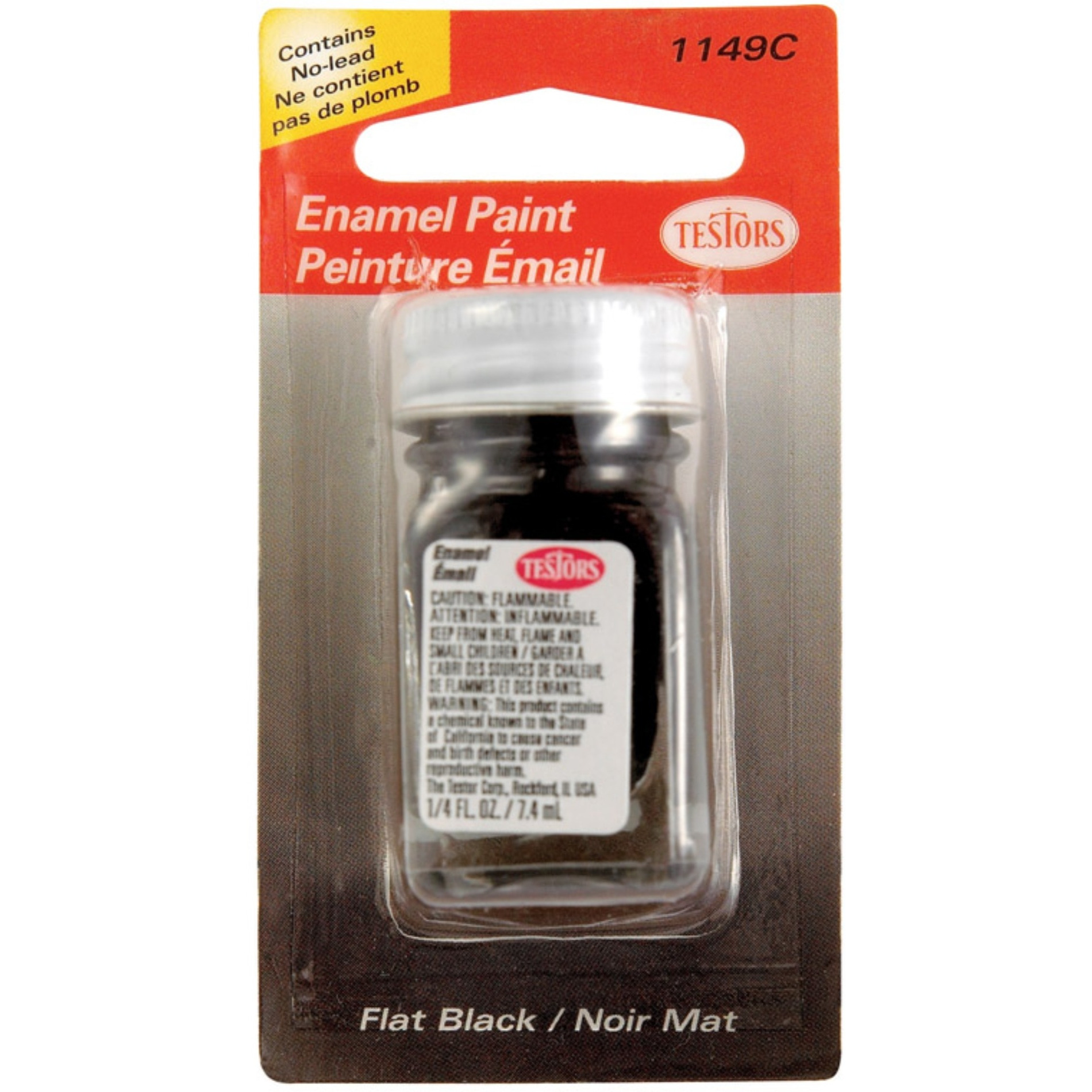 HOBBY PAINT 1/4OZFLT BLK (Pack of 6)
