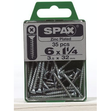 SCRW SPAX FH6X1.25ZNBX35 (Pack of 1)