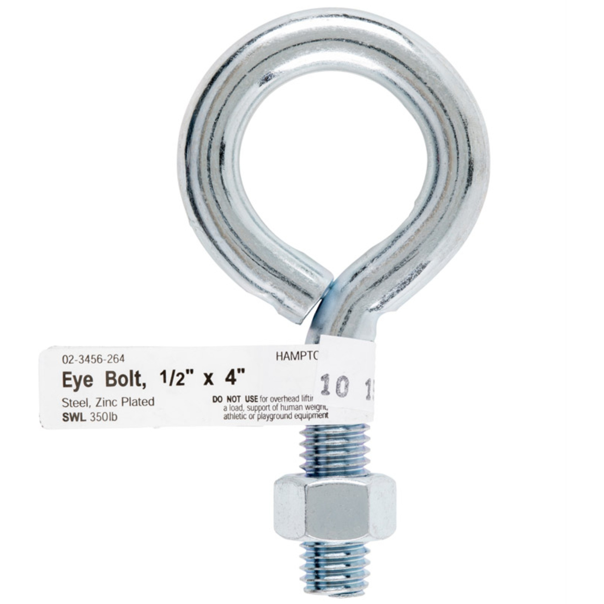 BOLT EYE W/NUT 1/2"&quotX4"" (Pack of 5)