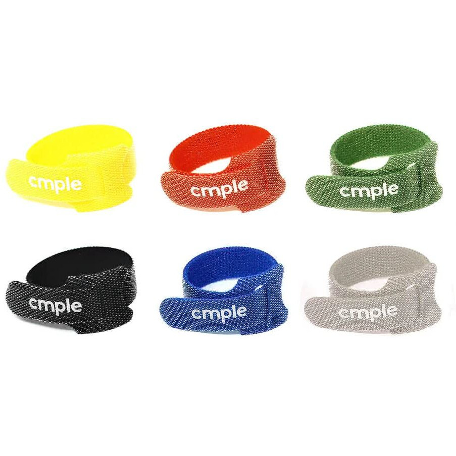 Cmple - Reusable Cable Ties, Nylon Adjustable Cord Organizer, Hook Loop Cable Management Mountable Head Cable Wire Ties, 60 PCS, 6 inch - Multicolor