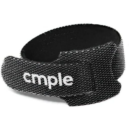 Cmple - 50PCS Reusable Cable Ties, Nylon Adjustable Cord Organizer Ties, Multi-purpose Hook Loop Cable Management Wire Ties, 6-inch Black