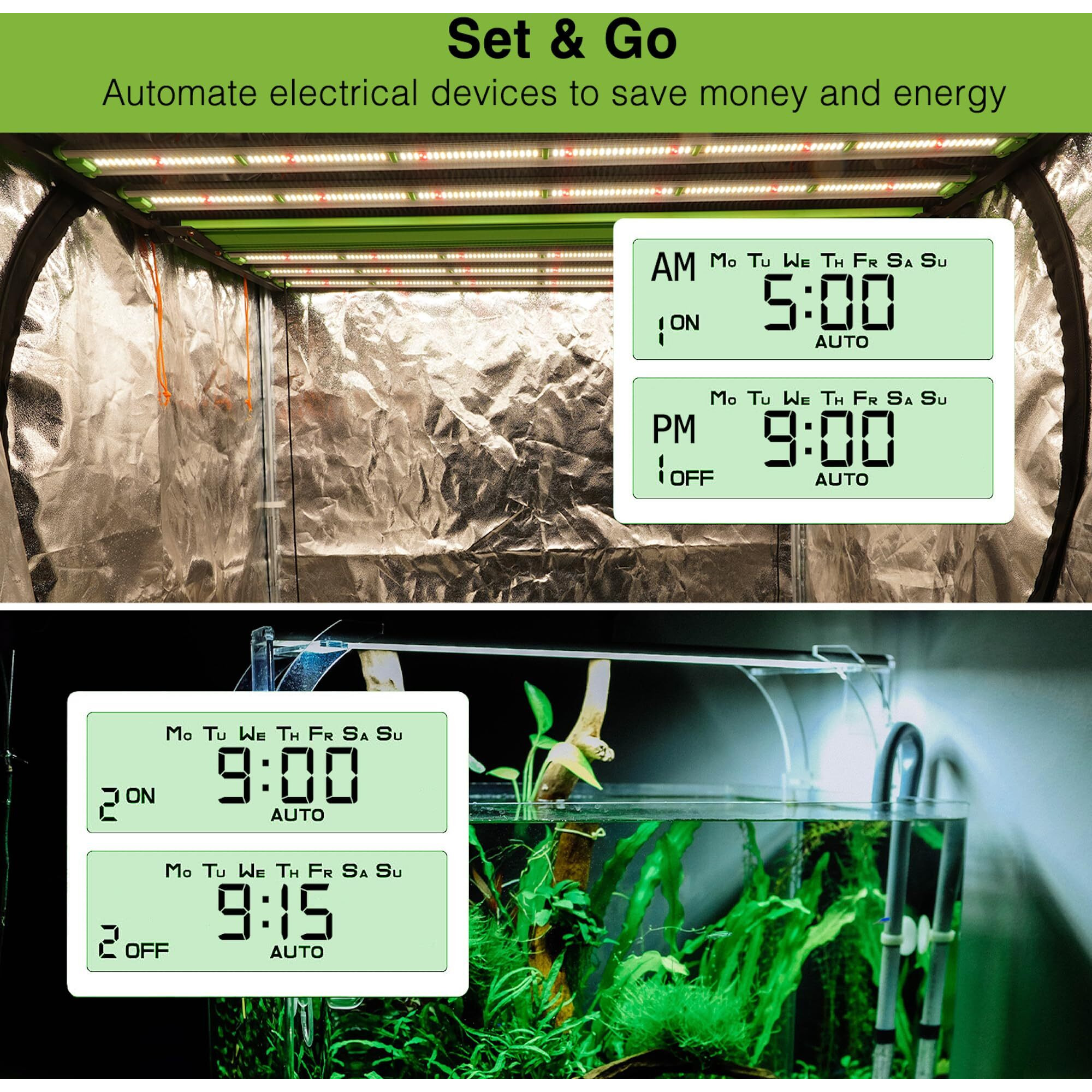 Grow1 120V Dual Outlet Digital