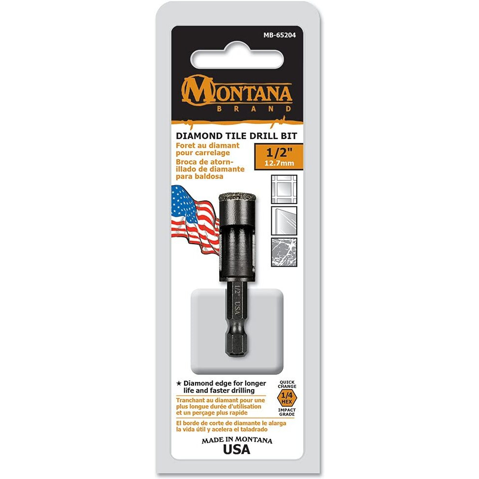 TILE DRILL BIT 1/2" DIAM (Pack of 1)