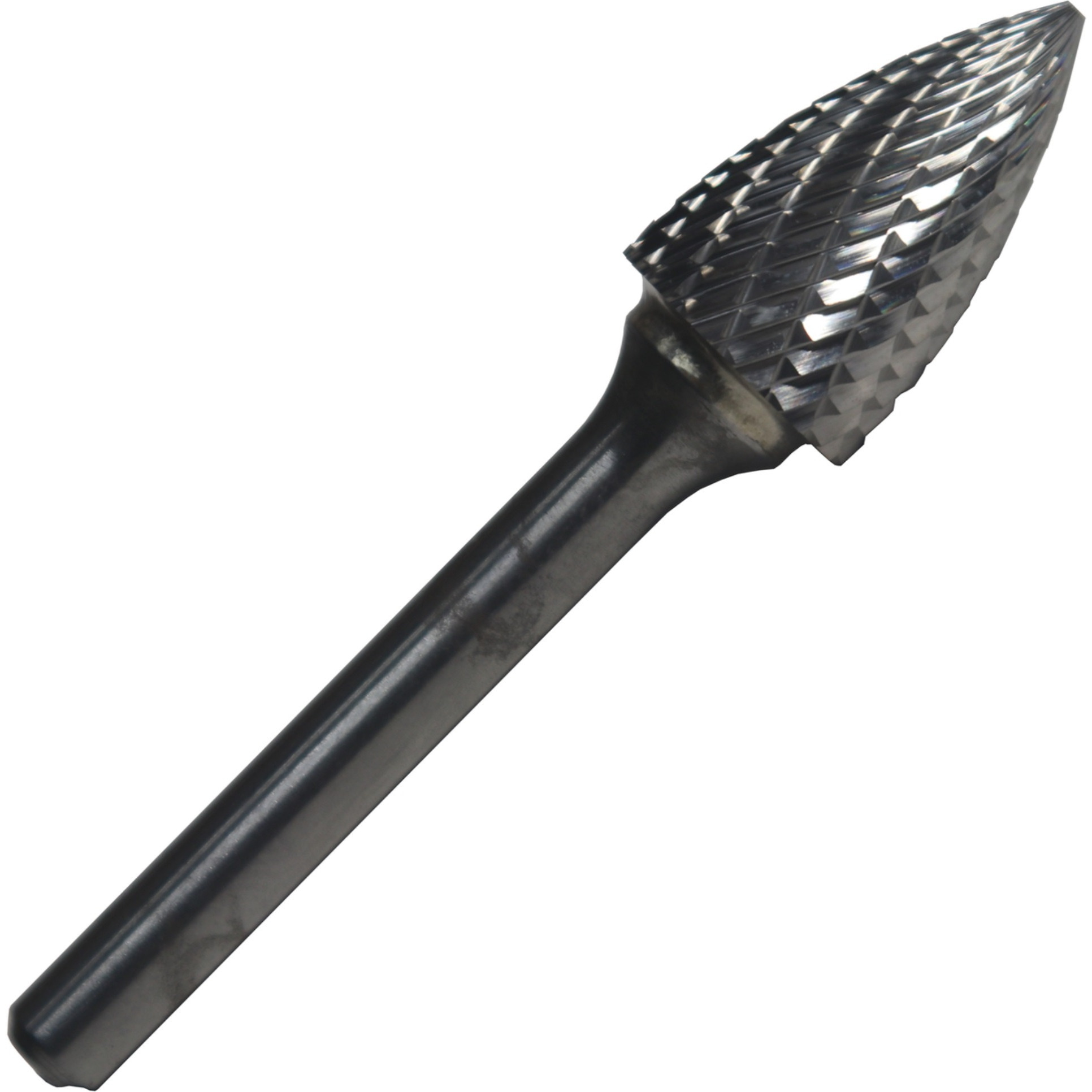 SG1x6" 1/4" X 5/8" Tree Pointed End Carbide Burr 1/4" Shank 6&quotOAL, DULSG1X6