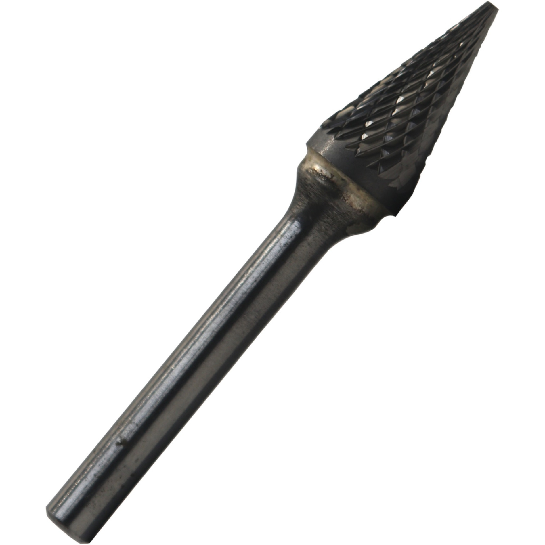 SM3 1/4" X 1" Cone Pointed End Carbide Burr 1/4" Shank, DULSM3