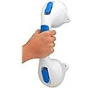 NOVA Medical Products Suction Grab Bar, Easy On and Off, Support and Assist Rail for Bath or Shower, 12 Length Grab Bar, White