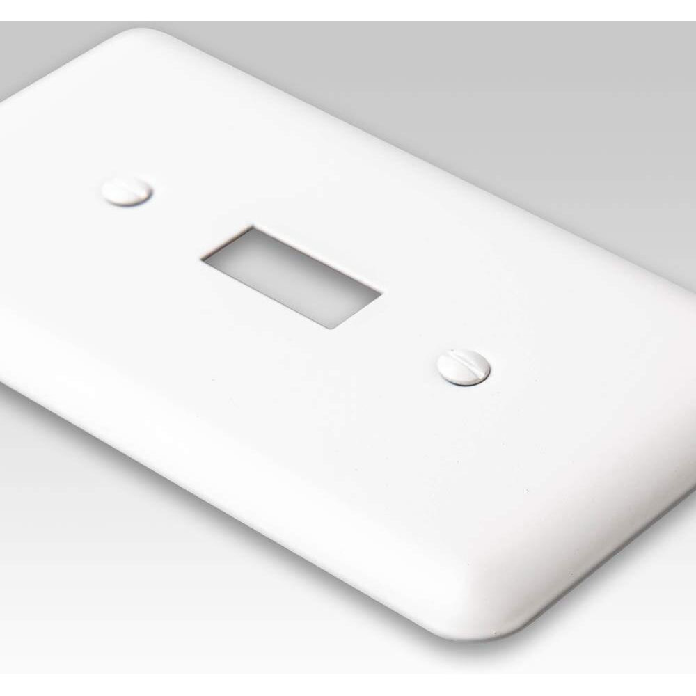 3009146 WALL PLT TOGGLE STL WHT Amerelle Devon White 3 gang Stamped Steel Toggle Wall Plate (Pack of 1)