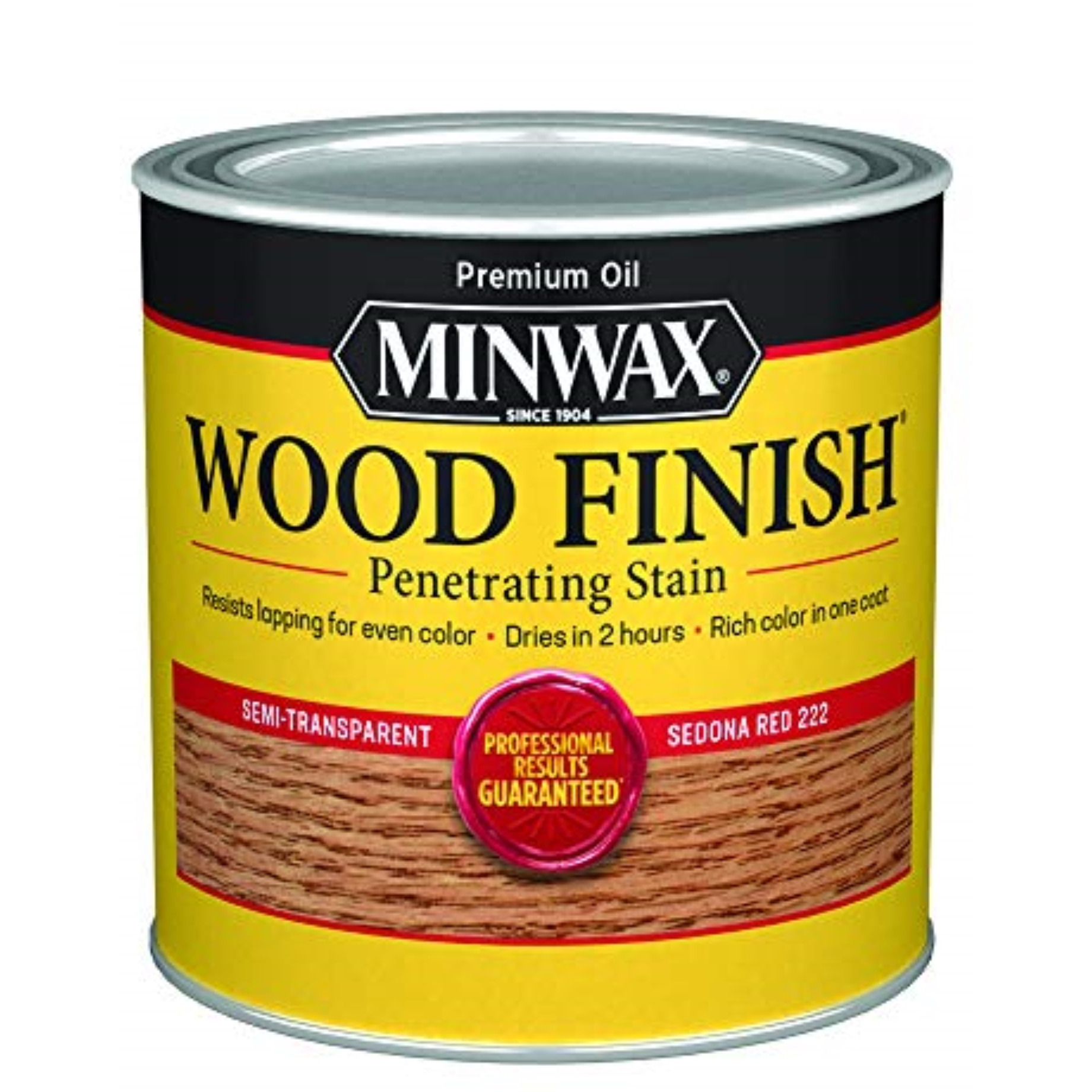 1109438 WOOD STAIN SDNA RD 0.5PT Minwax Wood Finish Semi-Transparent Sedona Red Oil-Based Penetrating Wood Stain 0.5 pt (Pack of 4)