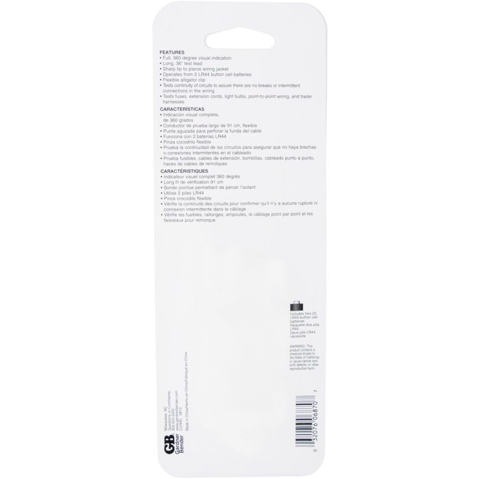 CONTINUITY TESTER GB(Pack of 1)