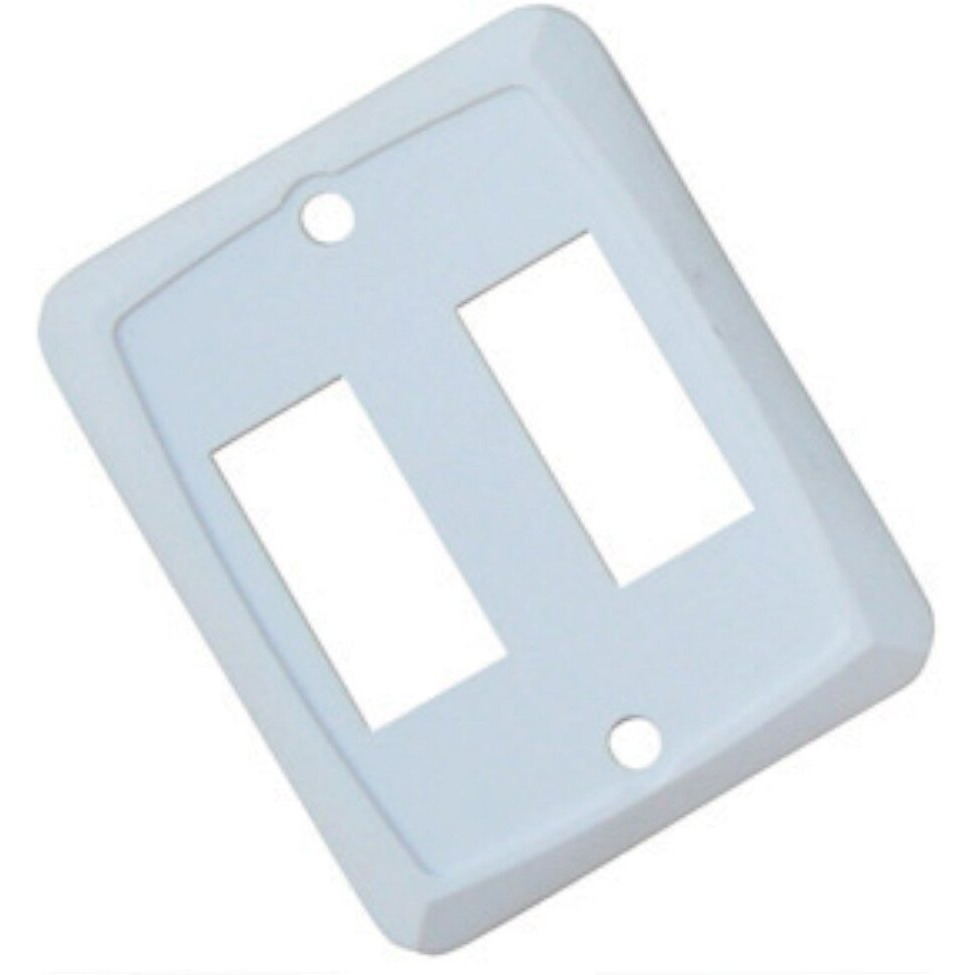DOUBLE SWITCH PLATE WHITE