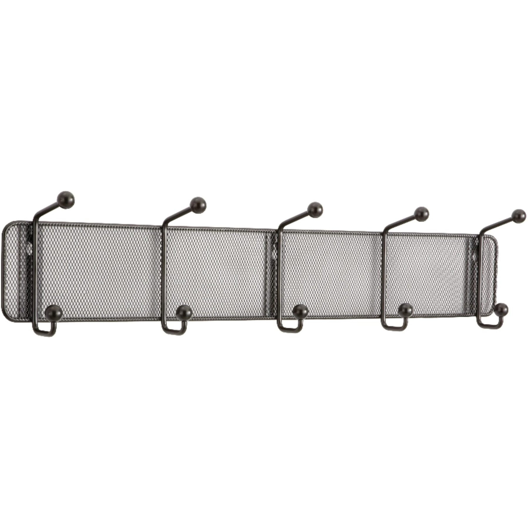 Onyx Mesh Wall Rack 5 Hook (Qty. 6) - Black