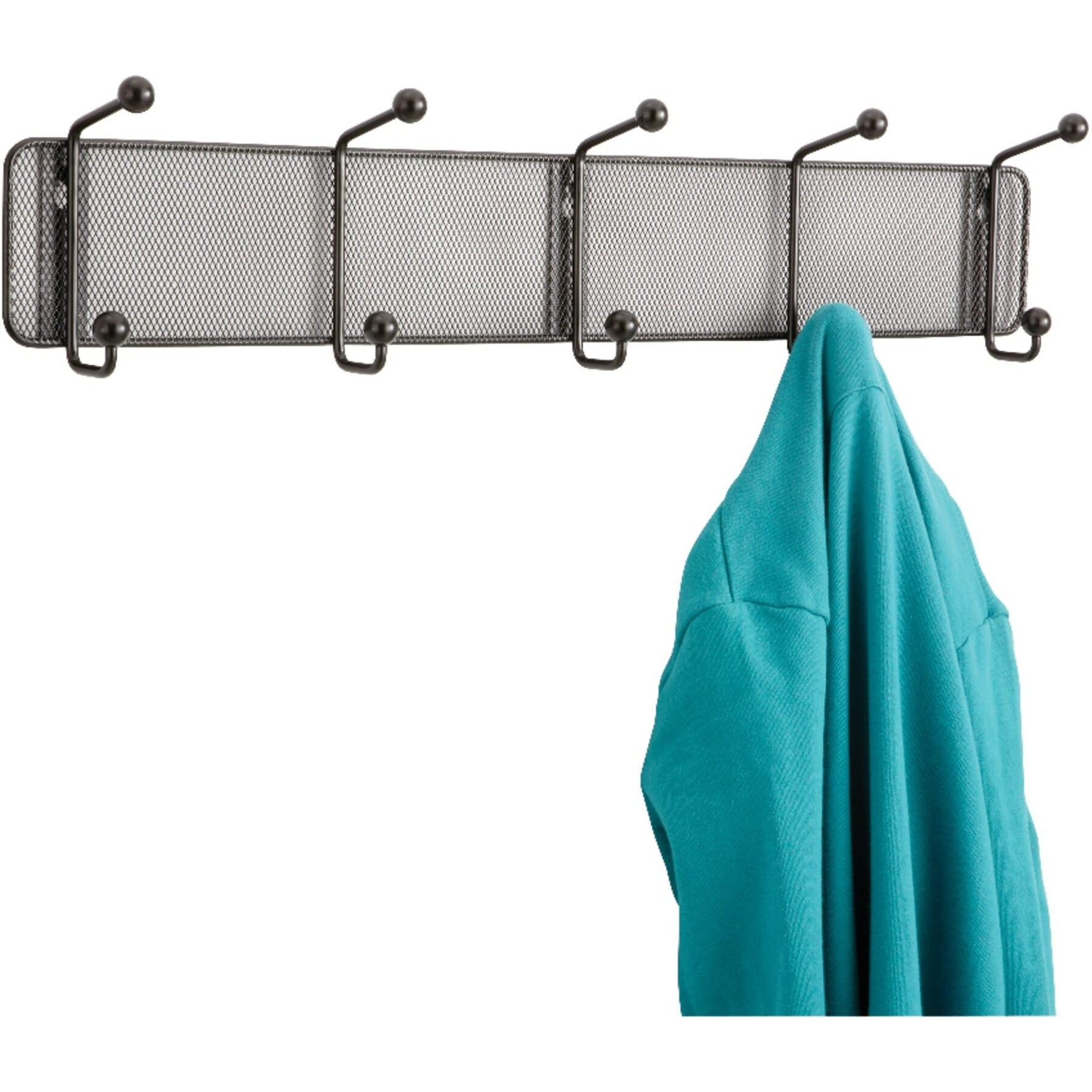 Onyx Mesh Wall Rack 5 Hook (Qty. 6) - Black