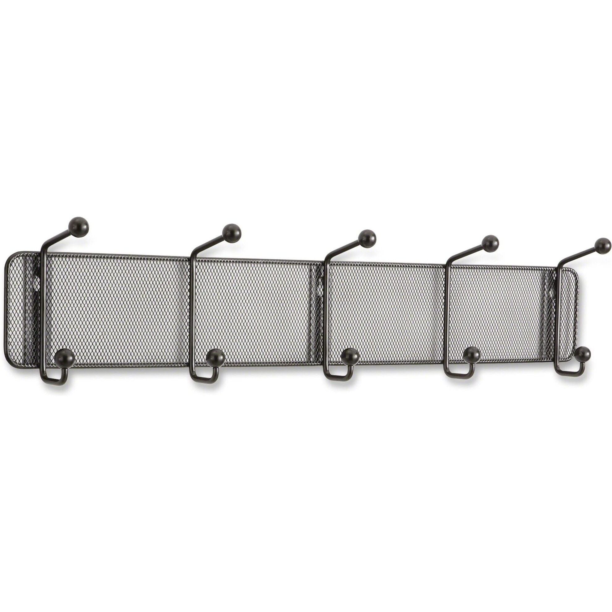 Onyx Mesh Wall Rack 5 Hook (Qty. 6) - Black