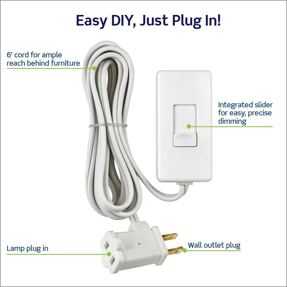 LAMP DIMMER PLUG IN WHT (Pack of 1)