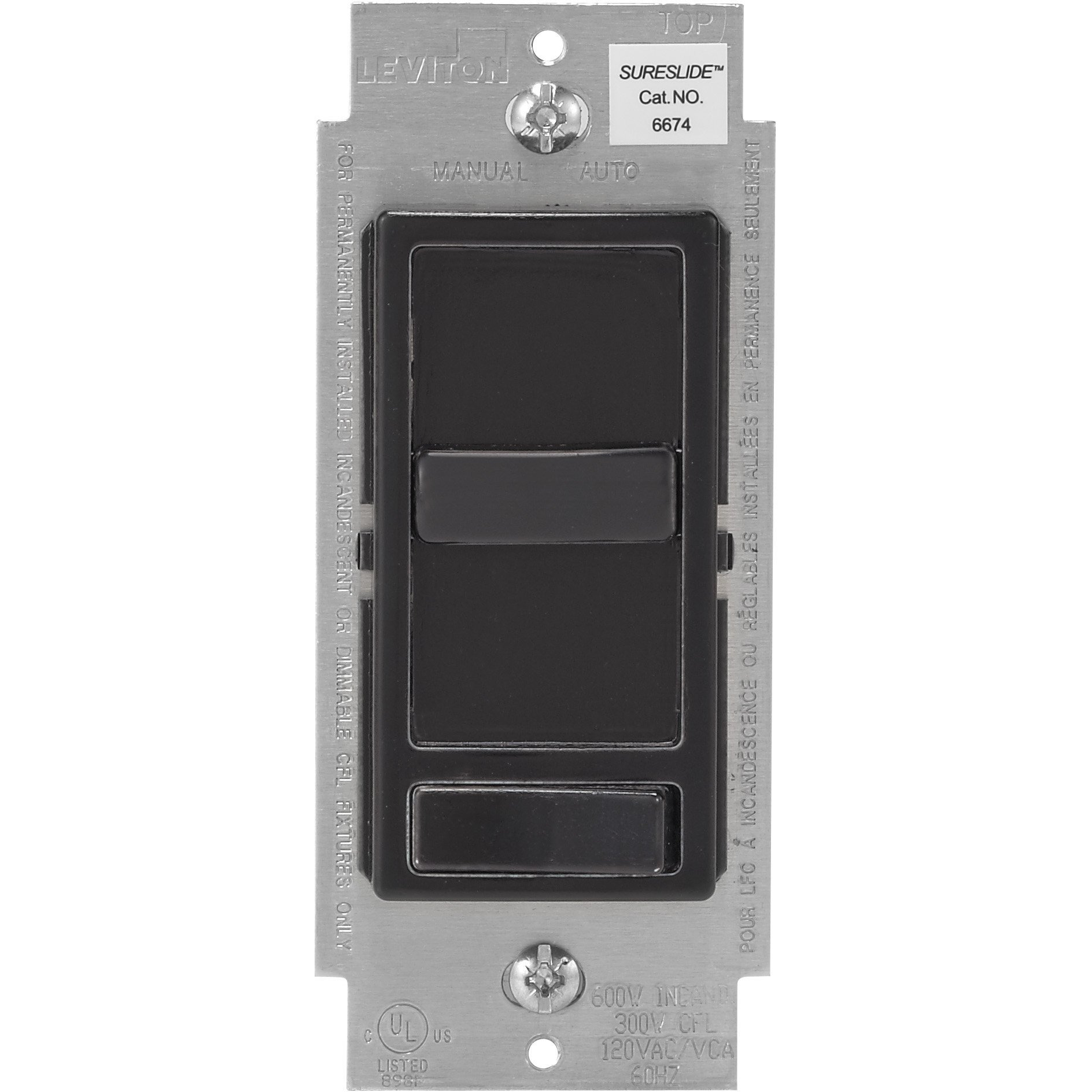 DIMMER SLIDE SWITCH BLK (Pack of 1)
