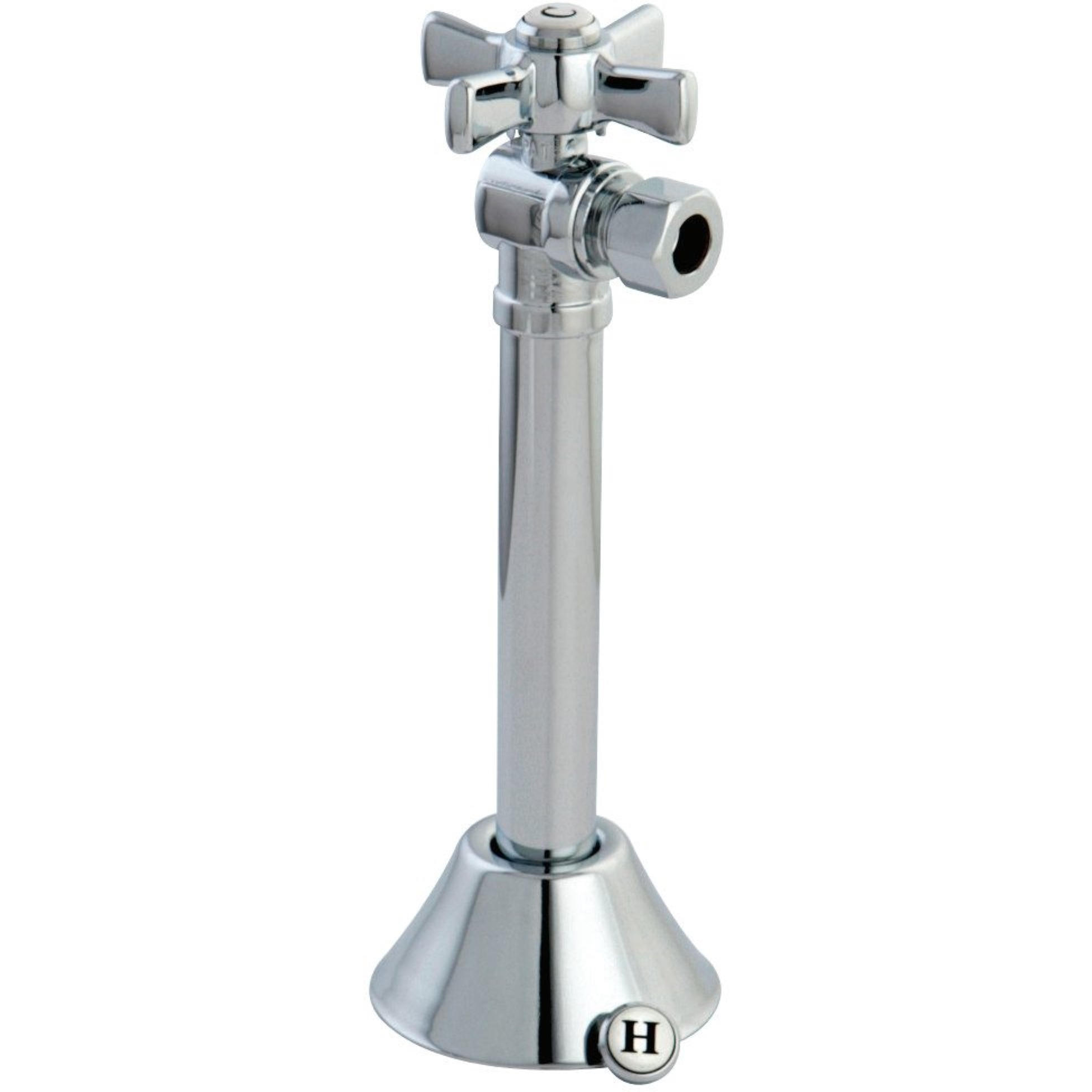 Kingston Brass CC83201ZX 1/2" Sweat X 3/8" OD Compression With 5" Extended Adapter, Polished Chrome