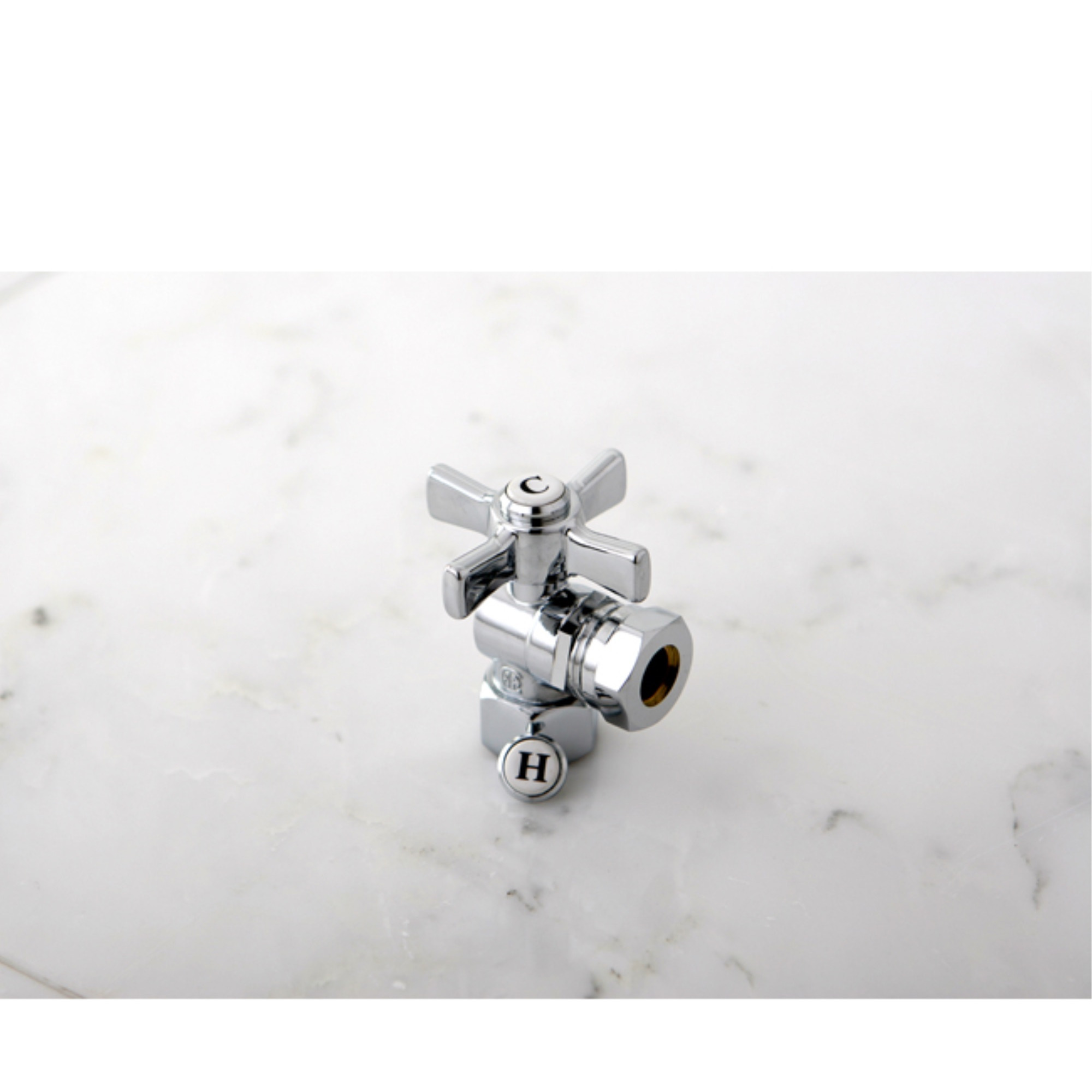 Kingston Brass CC44101ZX 1/2" FIP X 1/2" or 7/16" Slip Joint Angle Valve, Polished Chrome