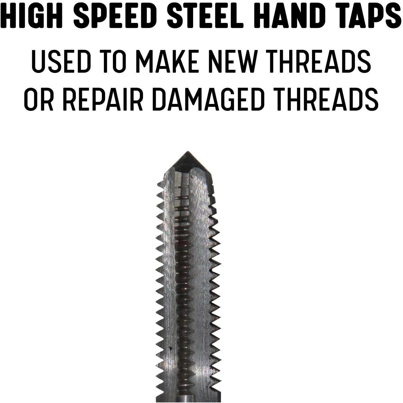 3/8"-24 HSS Left Hand 4 Flute Tap Set, DWT60782