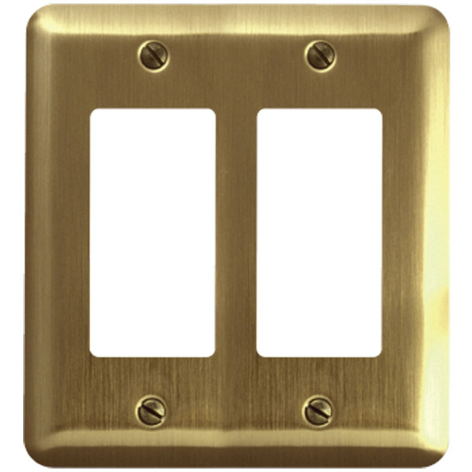 WALLPLT 2RCKR BRSH BRASS (Pack of 1)