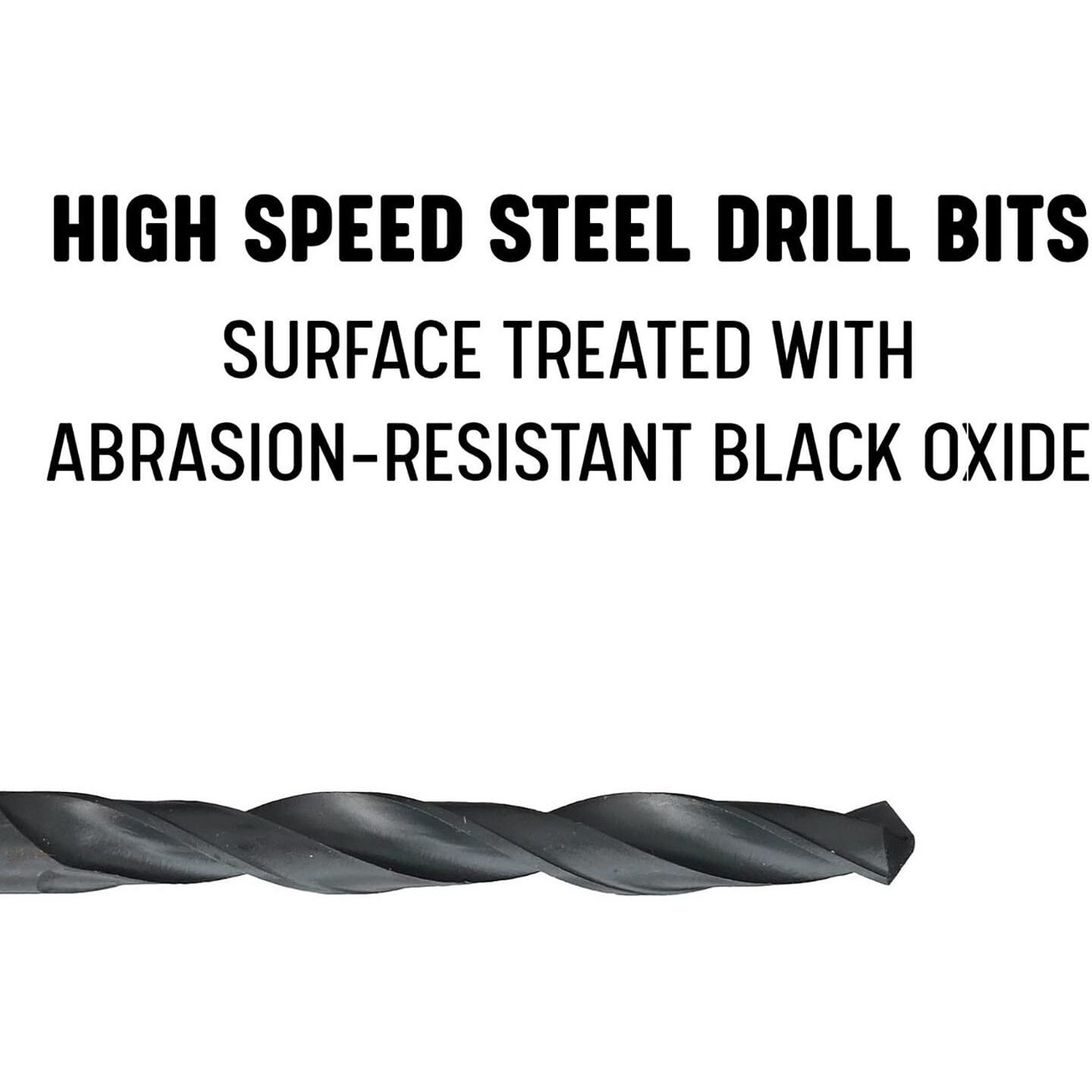 1/16 - 1/2 HSS Jobber Drill Bit Set, Shatter Proof Case, 29 Pieces (1/64 Increments), Qualtech, DWD29J-PC