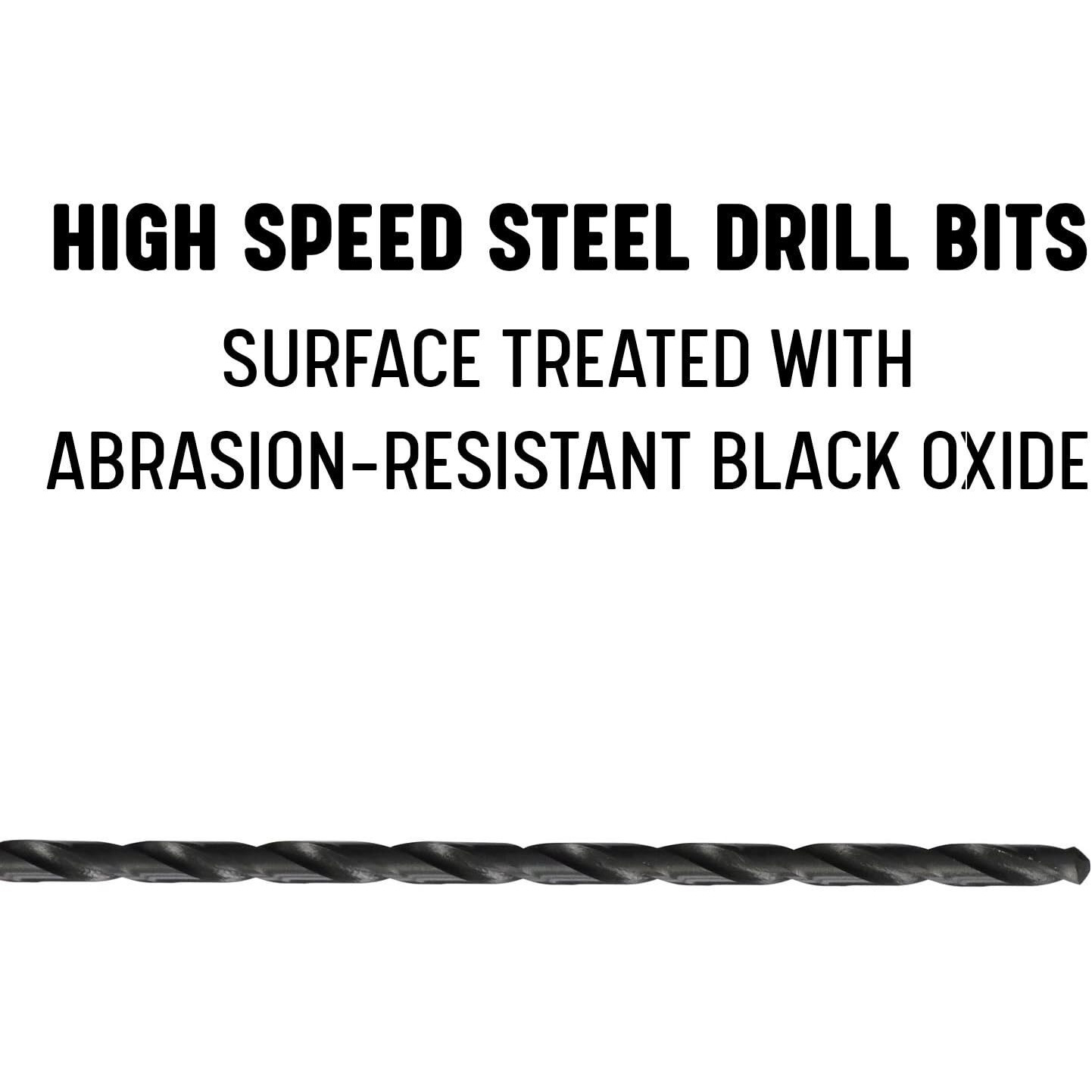 1/4" x 8" HSS Extra Long Drill Bit, Straight Shank, DWDDL8X1/4