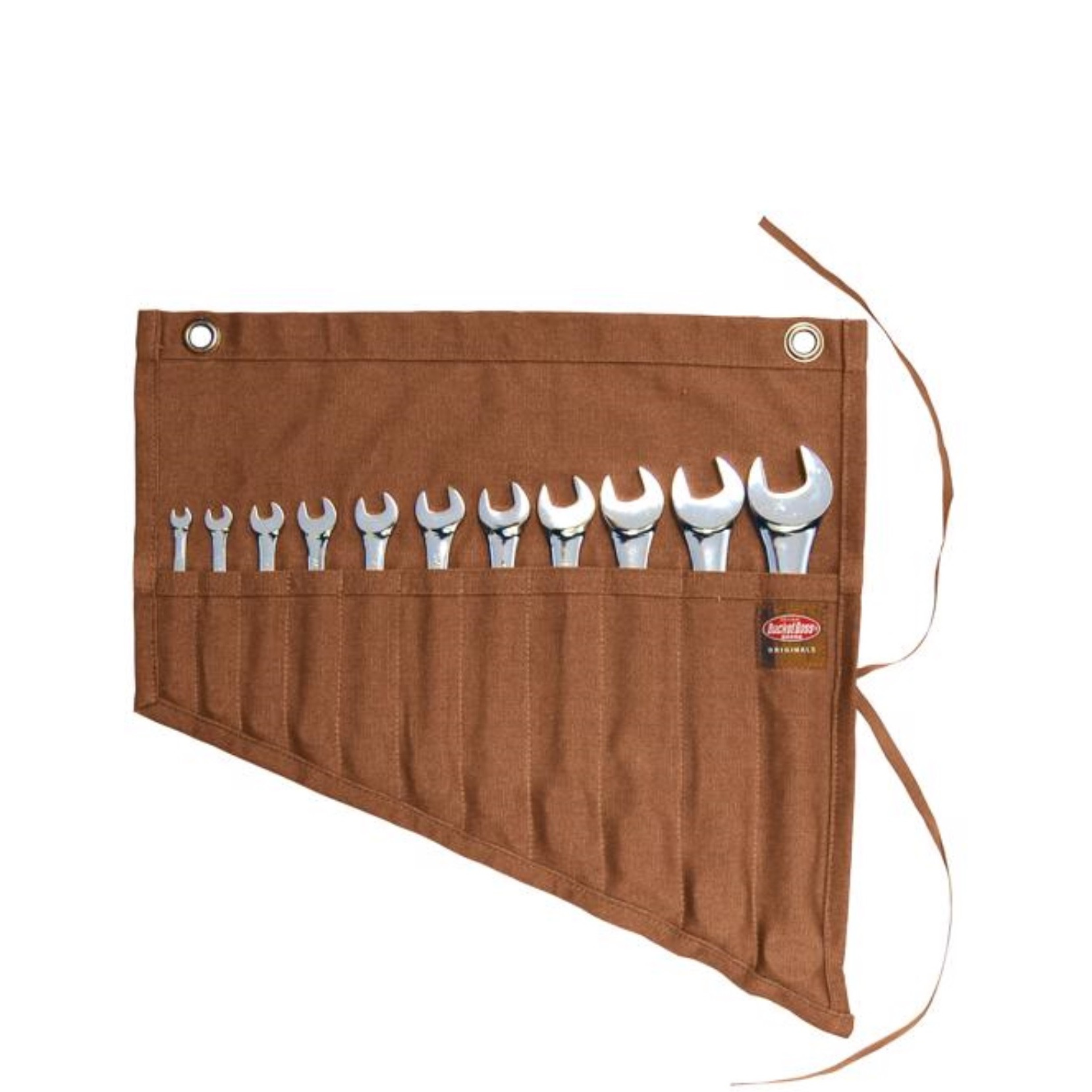 Bucket Boss 17.5 in. H Canvas Wrench Roll Up 11 pocket Brown 1 pc
