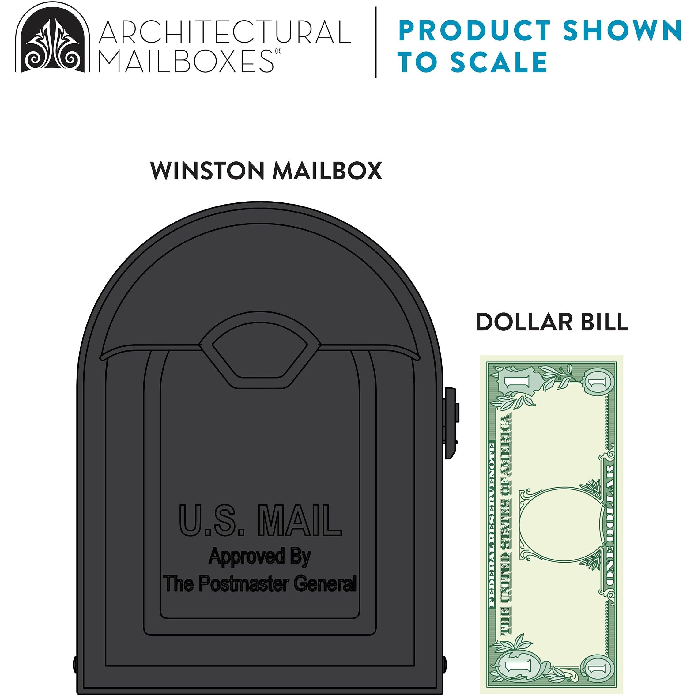 WINSTON MAILBOX BLACK (Pack of 1)