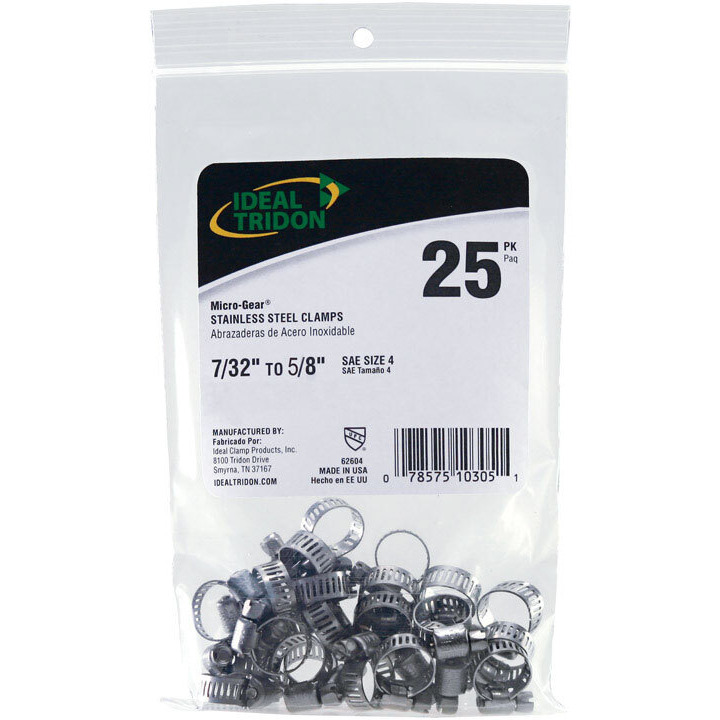 HSECLMP 7/32-5/8 SS 25PK(Pack of 1)