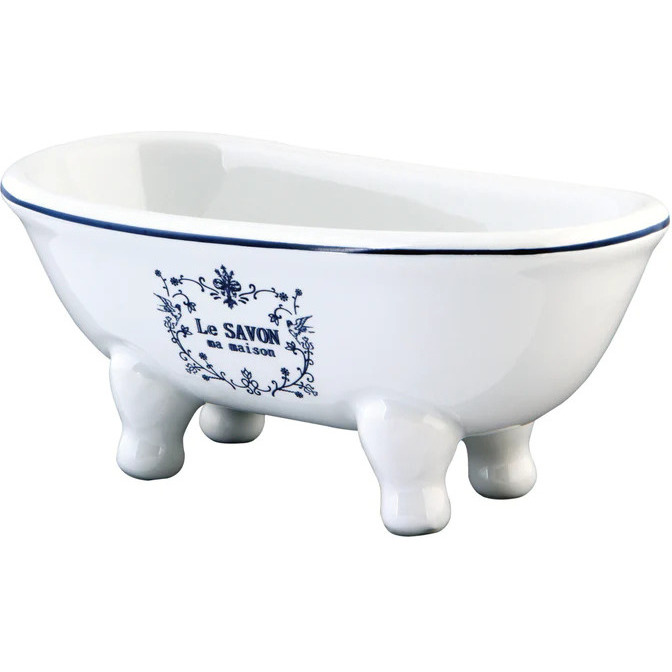 Aqua Eden BATUBDSW Le Savon 6" Double Slipper Clawfoot Tub Decorative Soap Dish