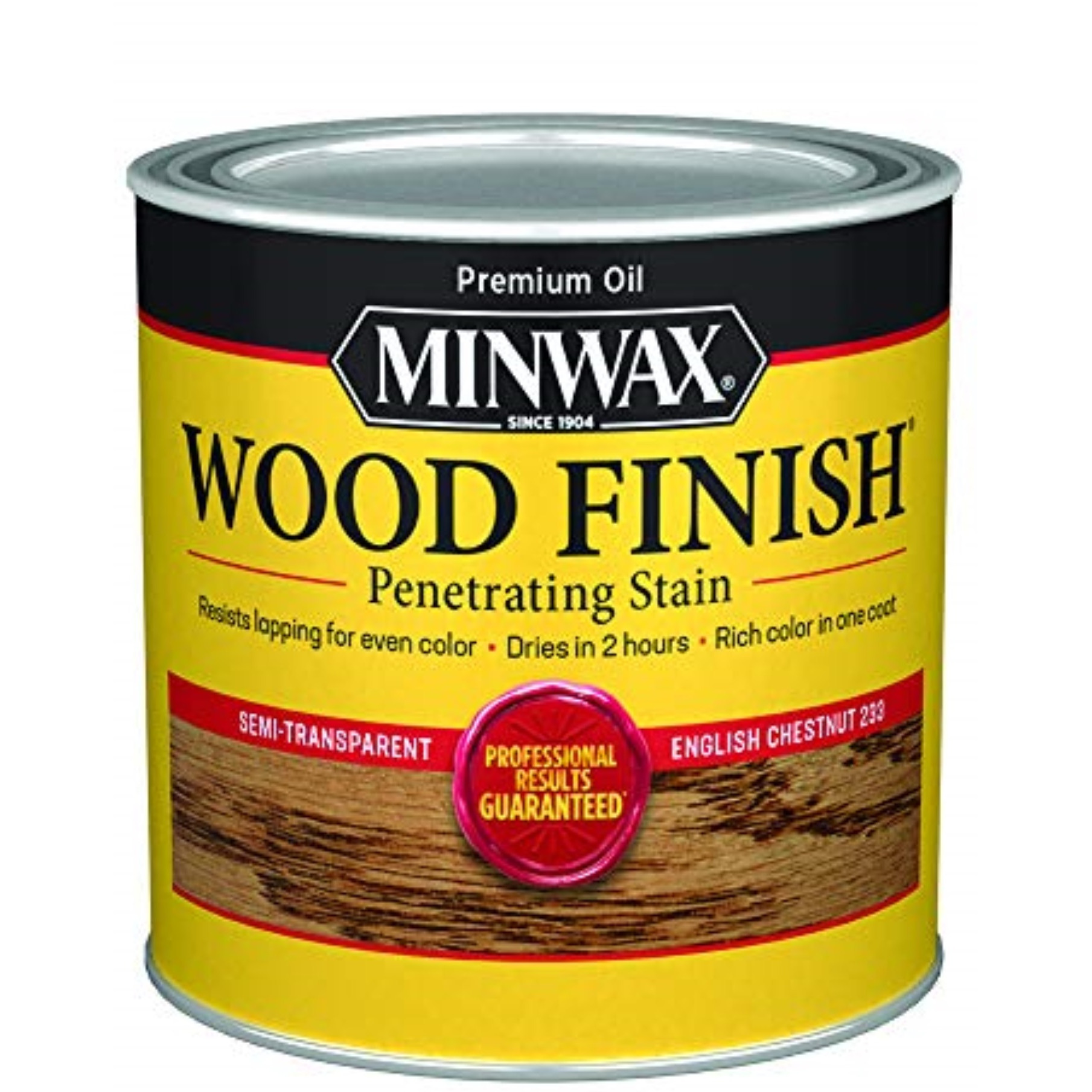 1107523 STAIN MNWX 1/2PT ENG CHE Minwax Wood Finish Semi-Transparent English Chestnut Oil-Based Penetrating Wood Stain 0.5 pt (Pack of 4)