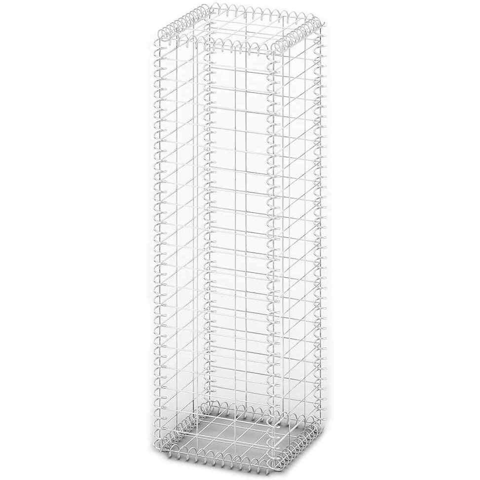 vidaXL Gabion Basket with Lids Galvanized Wire 39.4&quotx11.8&quotx11.8"