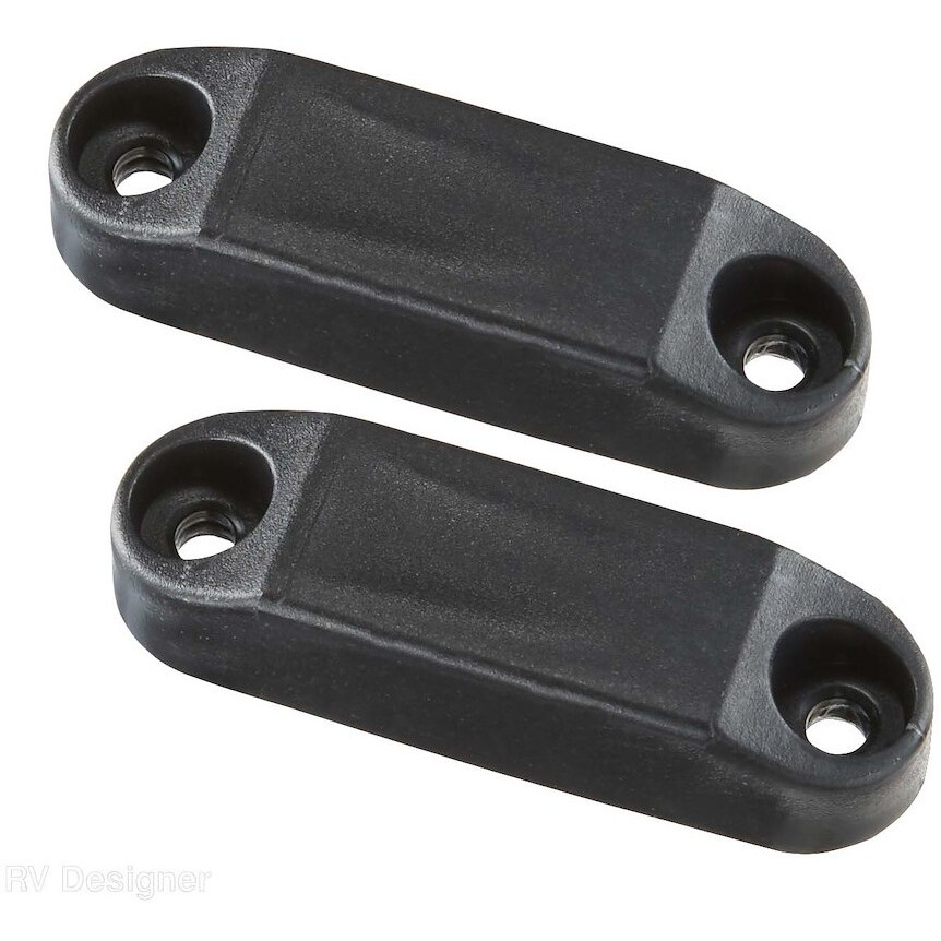 RV Designer L607 Magnetic Catch Set - Black, 2 Pack