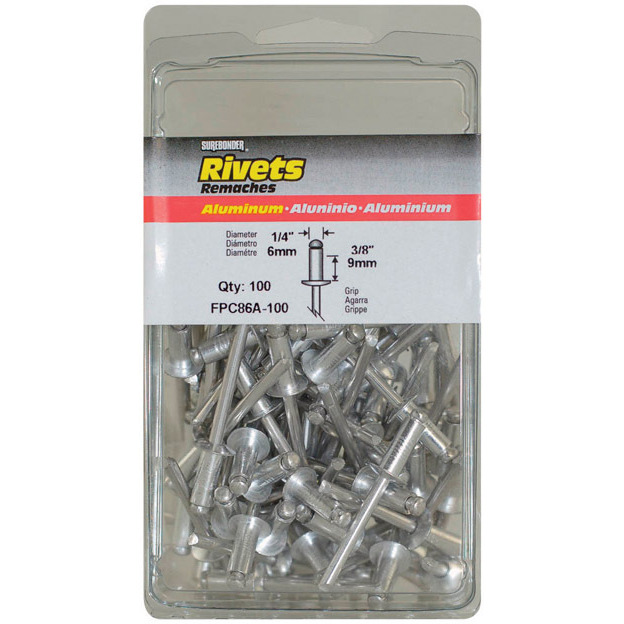 RIVET AL 1/4&quotX3/8" (Pack of 1)