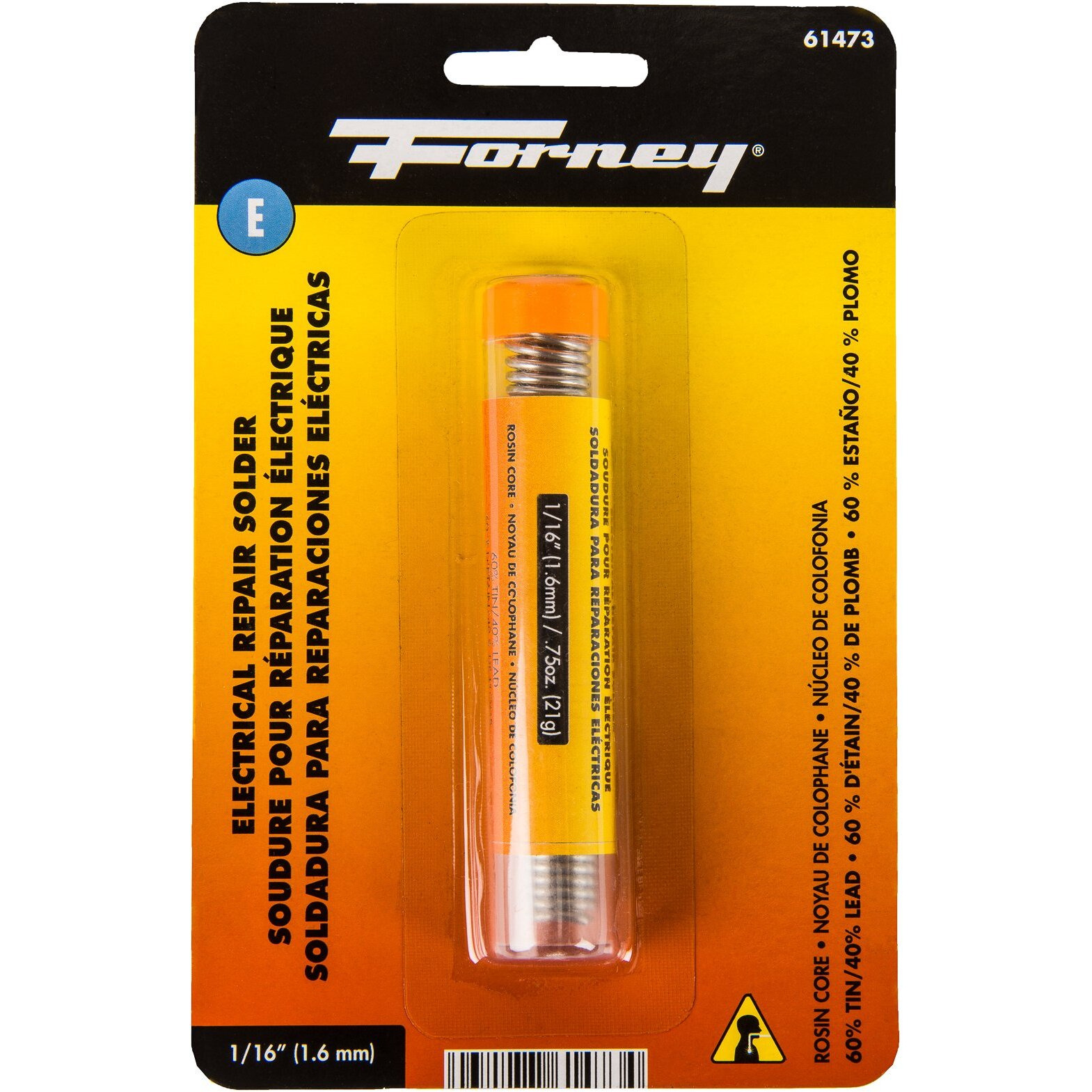 2018673 RSN CRE SOLDR WIR 0.75OZ Forney 0.75 oz Rosin Core Solder Wire 0.06 in. D Tin/Lead 60/40 1 pc (Pack of 1)
