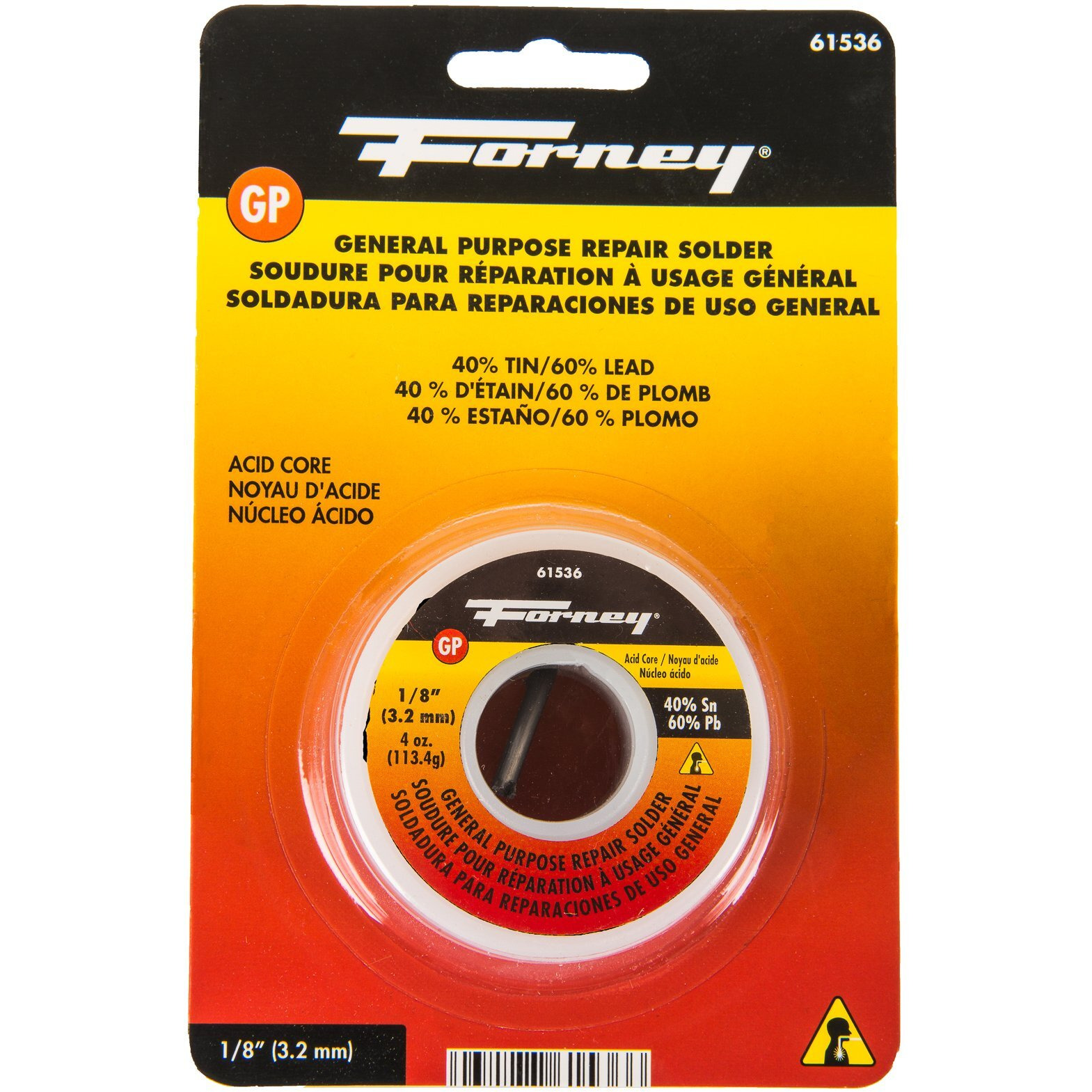 2018698 ACD CRE SOLDR WIR 40/60 Forney 4 oz Acid Core Wire Solder 0.13 in. D Tin/Lead 40/60 1 pc (Pack of 1)