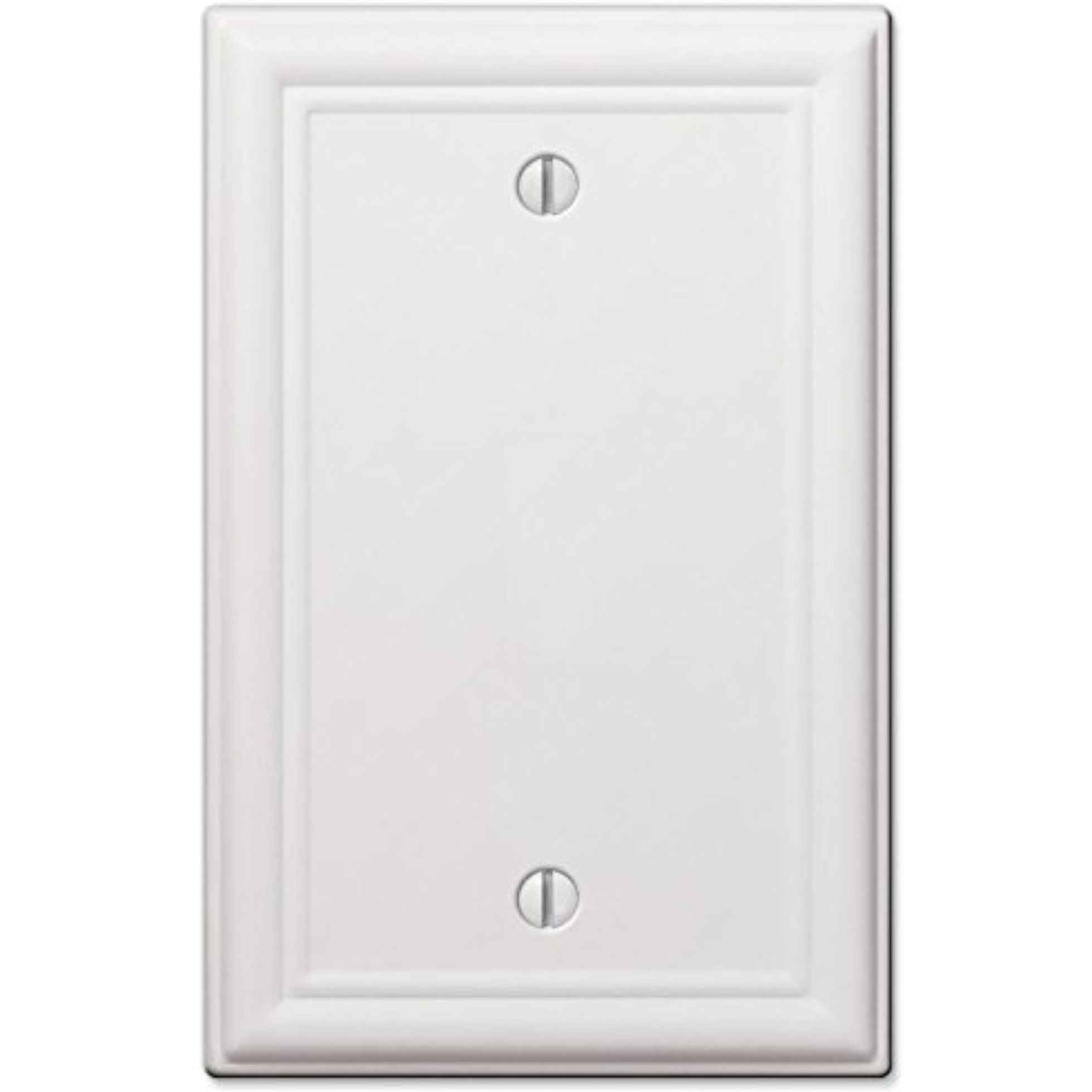 3009127 WALL PLT BLNK STEEL WHT Amerelle Chelsea White 1 gang Stamped Steel Blank Wall Plate (Pack of 1)