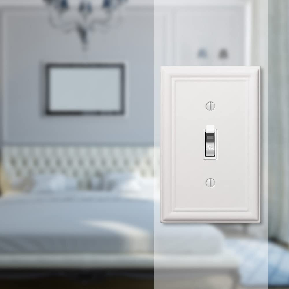 WALLPLATE CHELSEA 1T WHT (Pack of 1)