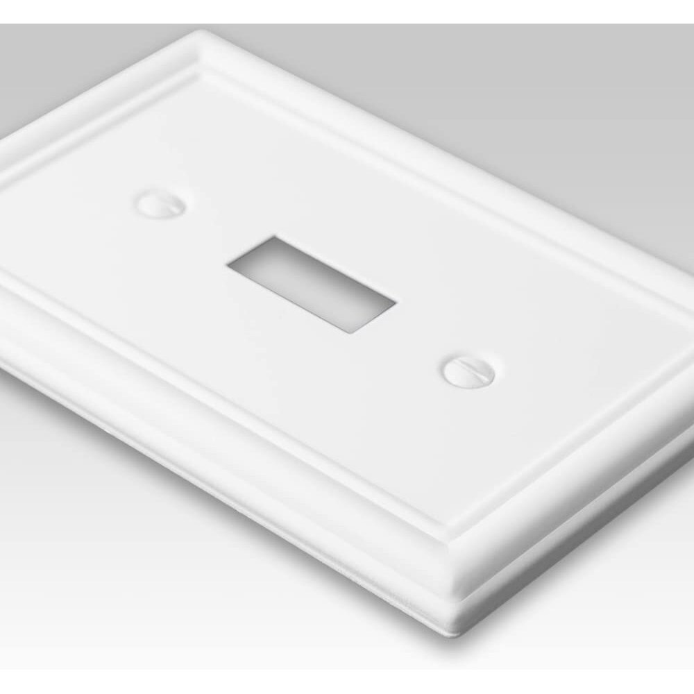 WALLPLATE CHELSEA 1T WHT (Pack of 1)
