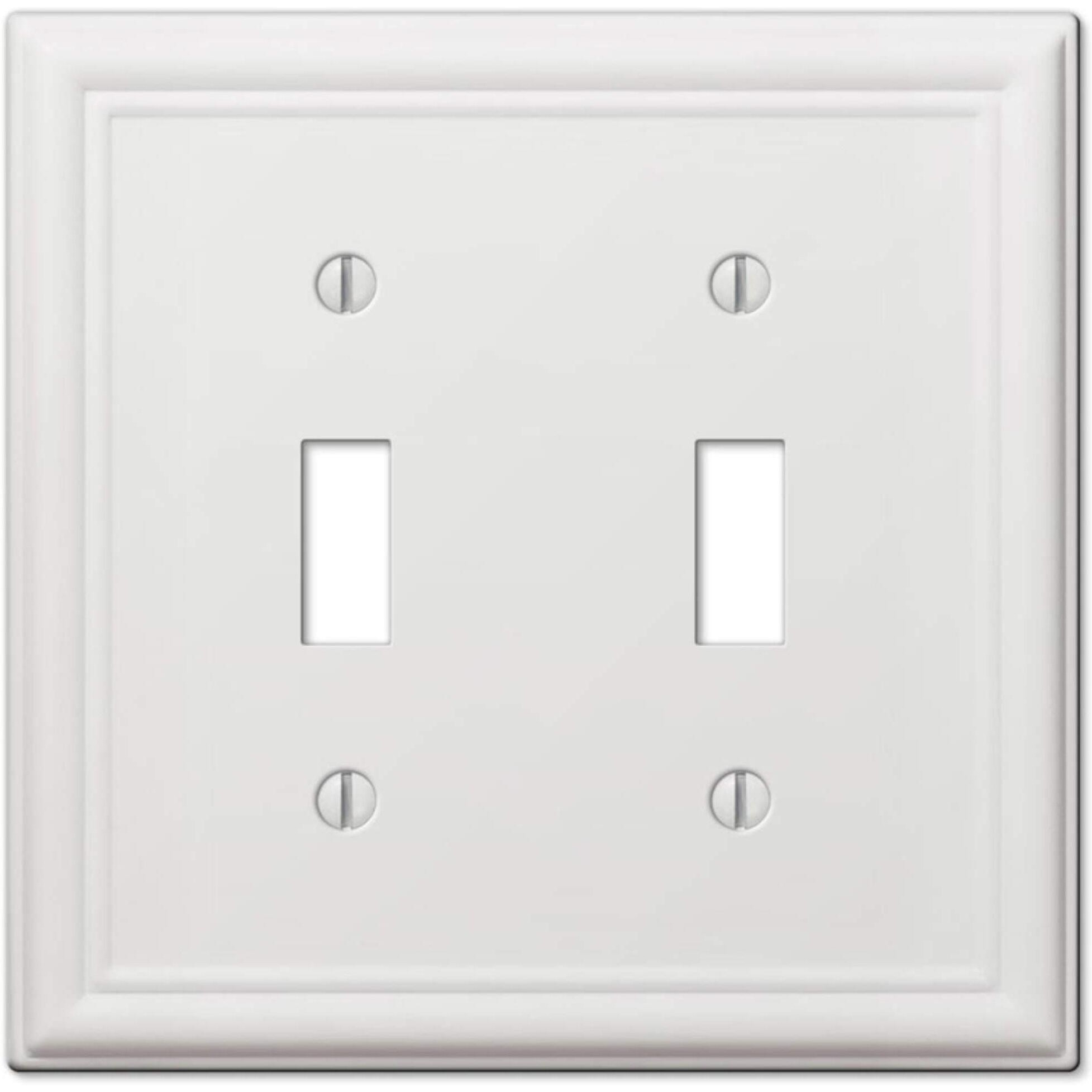 WALLPLATE CHELSEA 2T WHT (Pack of 1)