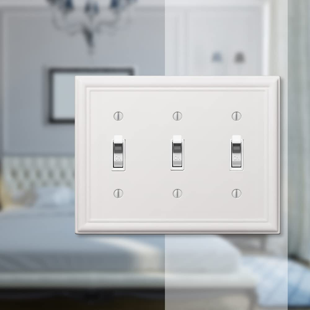 WALLPLATE CHELSEA 3T WHT (Pack of 1)