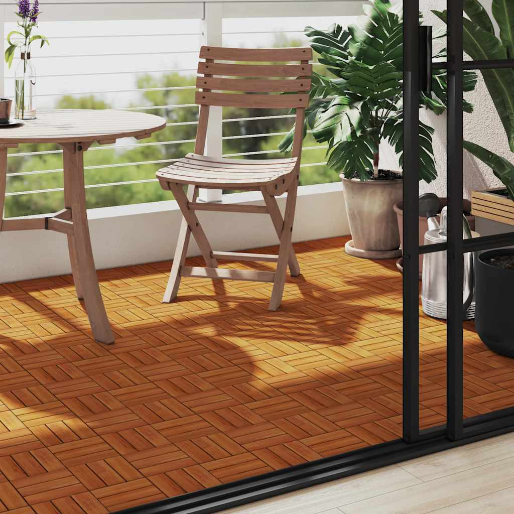 vidaXL 10 pcs Acacia Decking Tiles 11.8&quotx11.8"
