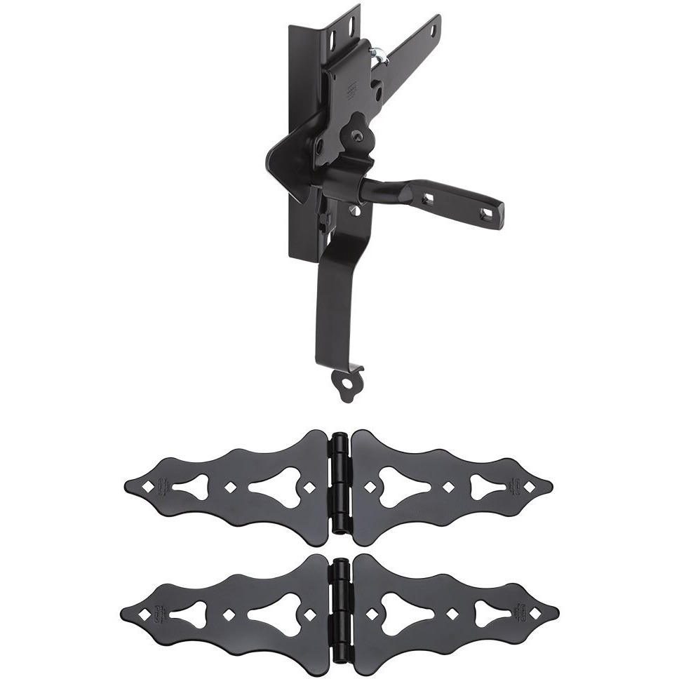 GATE HARDWARE KIT8" BLK (Pack of 1)