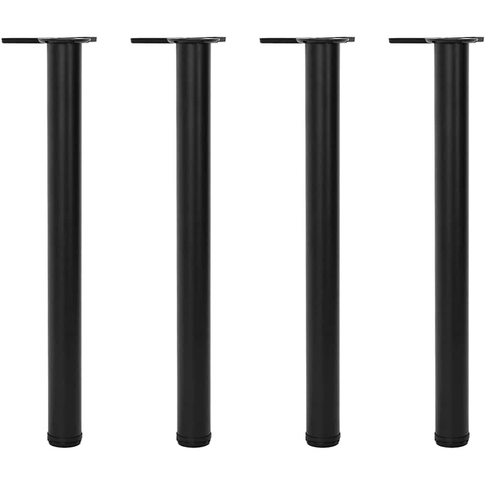 vidaXL 4 Height Adjustable Table Legs Black 28"