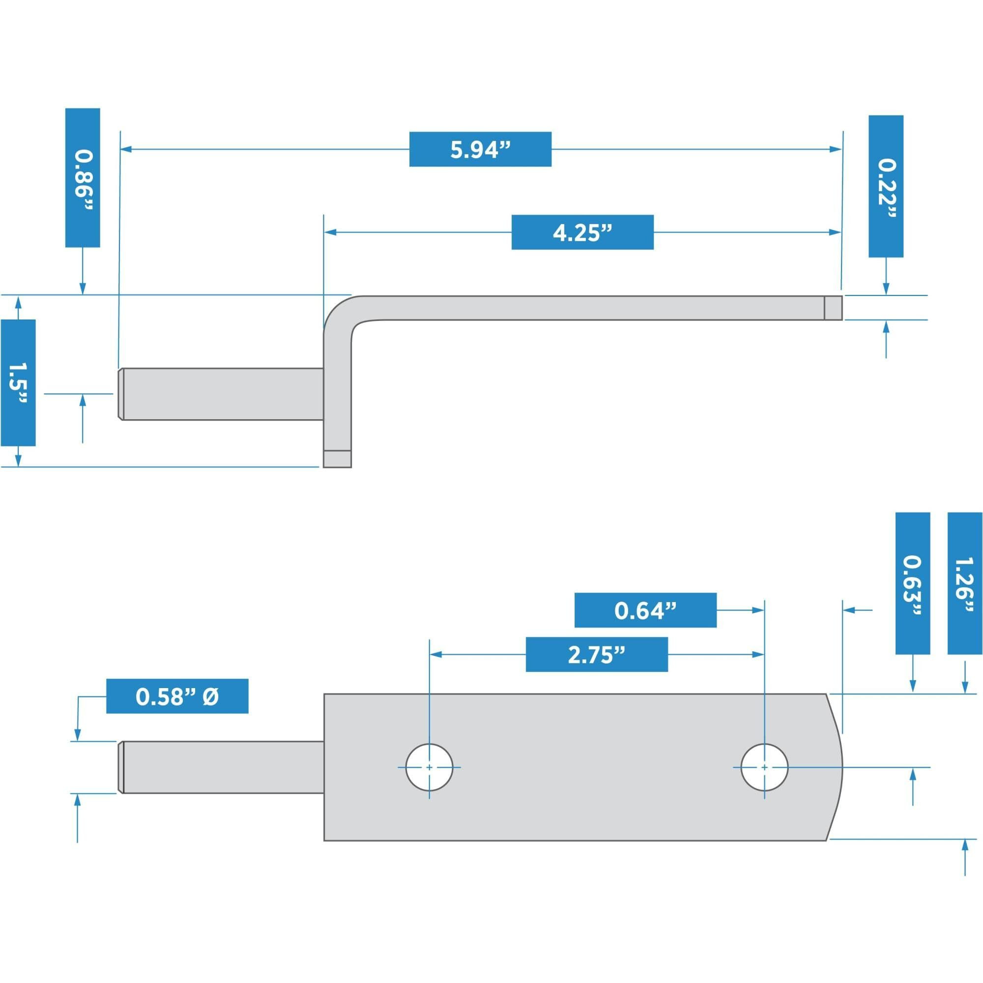 PINTLE 1.5" ZINC (Pack of 1)
