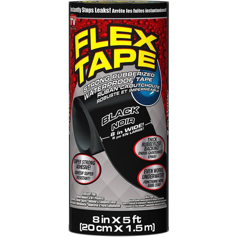 FLEX TAPE BLACK 8&quotX5' (Pack of 1)