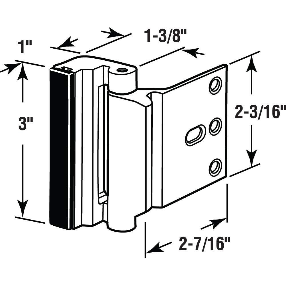 DOOR BLOCKR BRSHCRM 3" (Pack of 1)