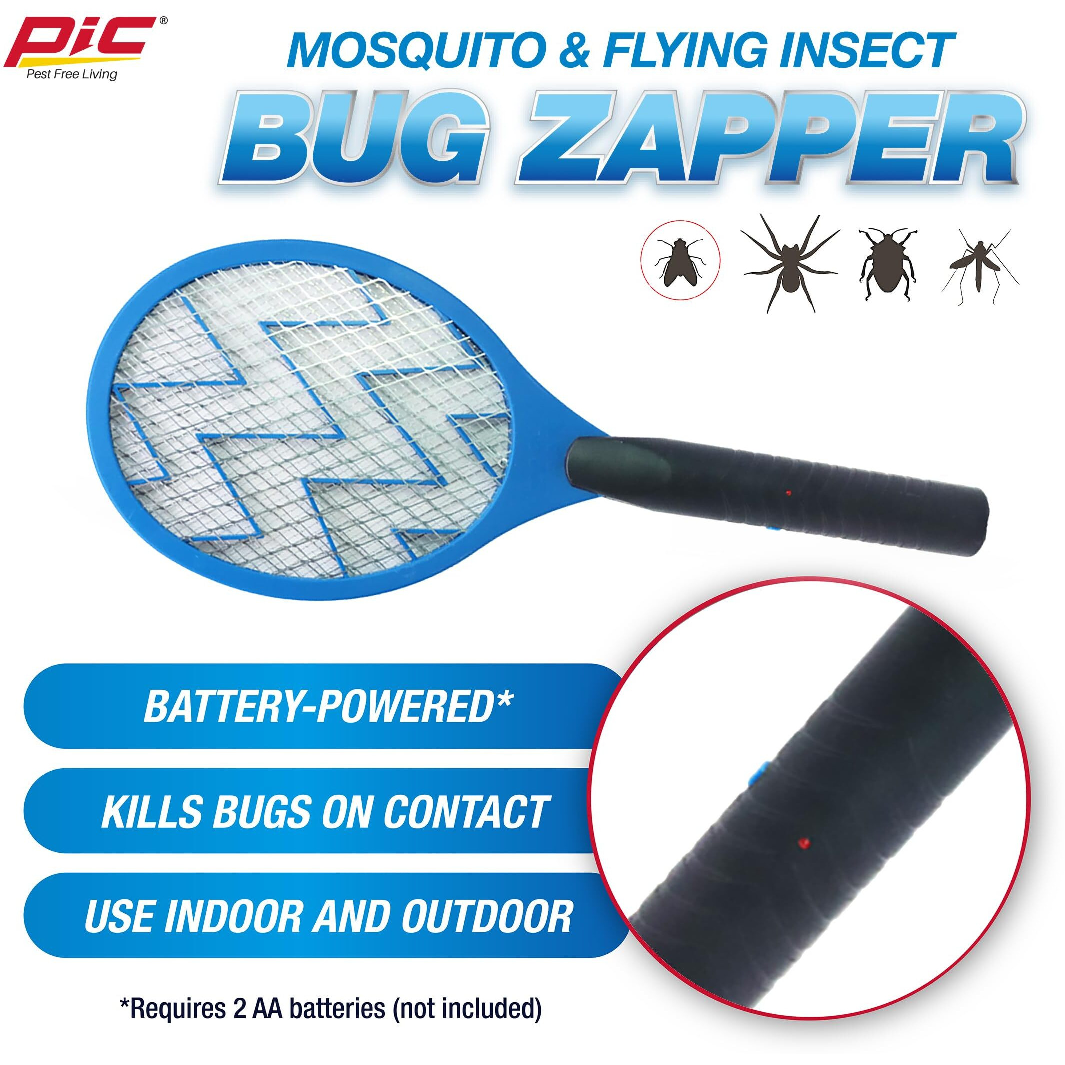 PIC Handheld Mosquito and Flying Insect Bug Zapper